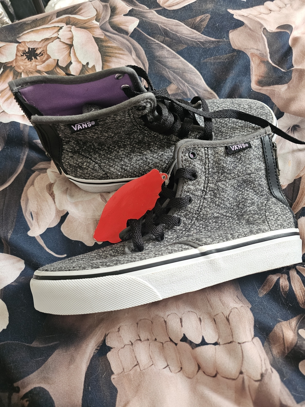Vans Kids' Gray High-Top Skate Shoes
